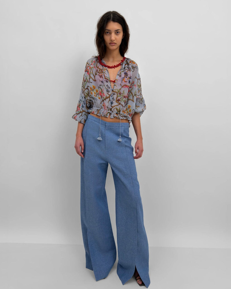 Rodebjer Blouse Piper Trailing Blue outlook