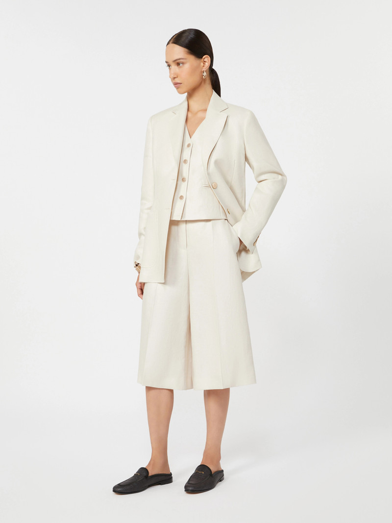 Max Mara VOLONTA Pure linen blazer - BEIGE outlook