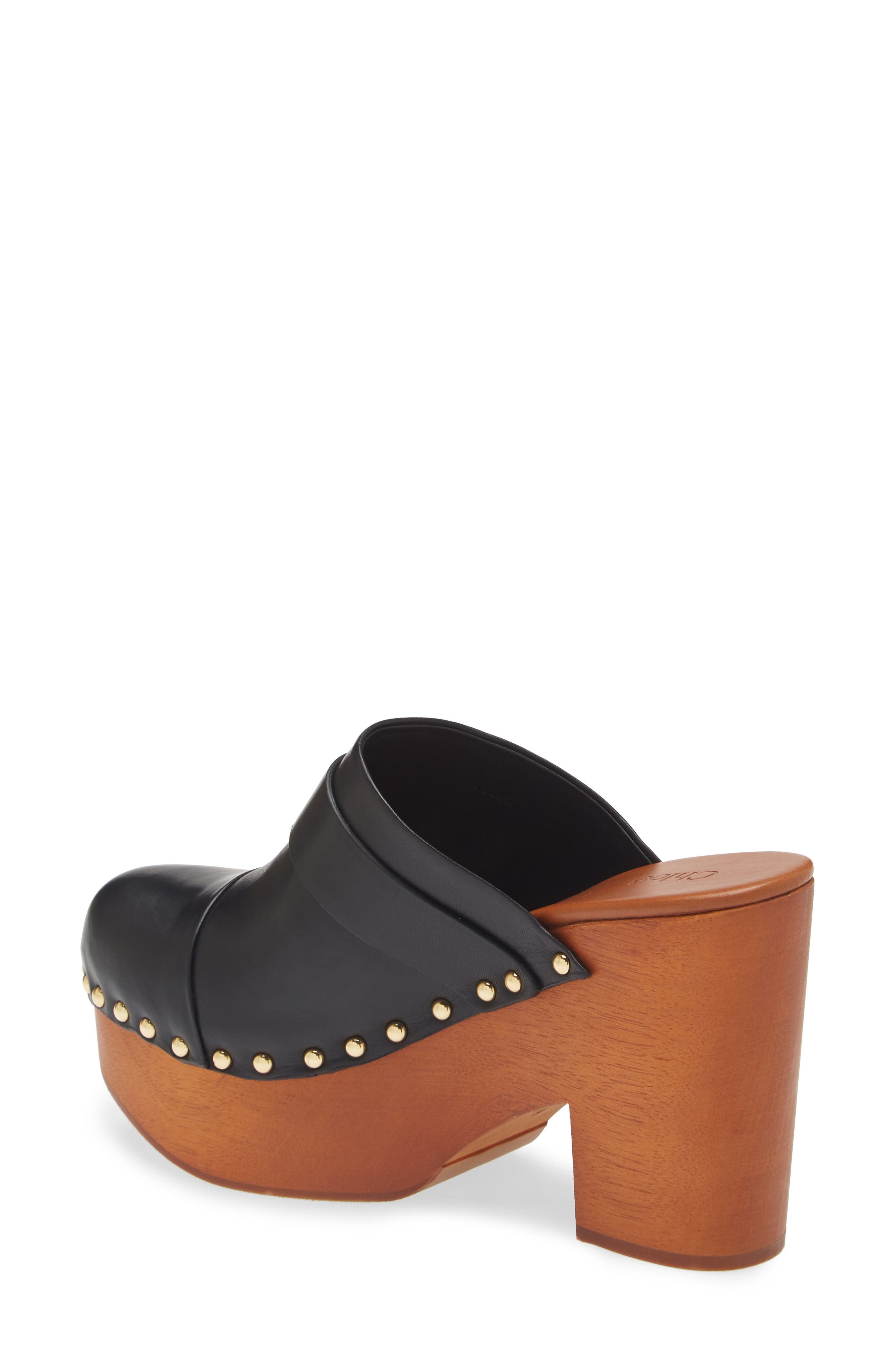 Chloé Jeanette Platform Clog in 001 Black at Nordstrom - 2