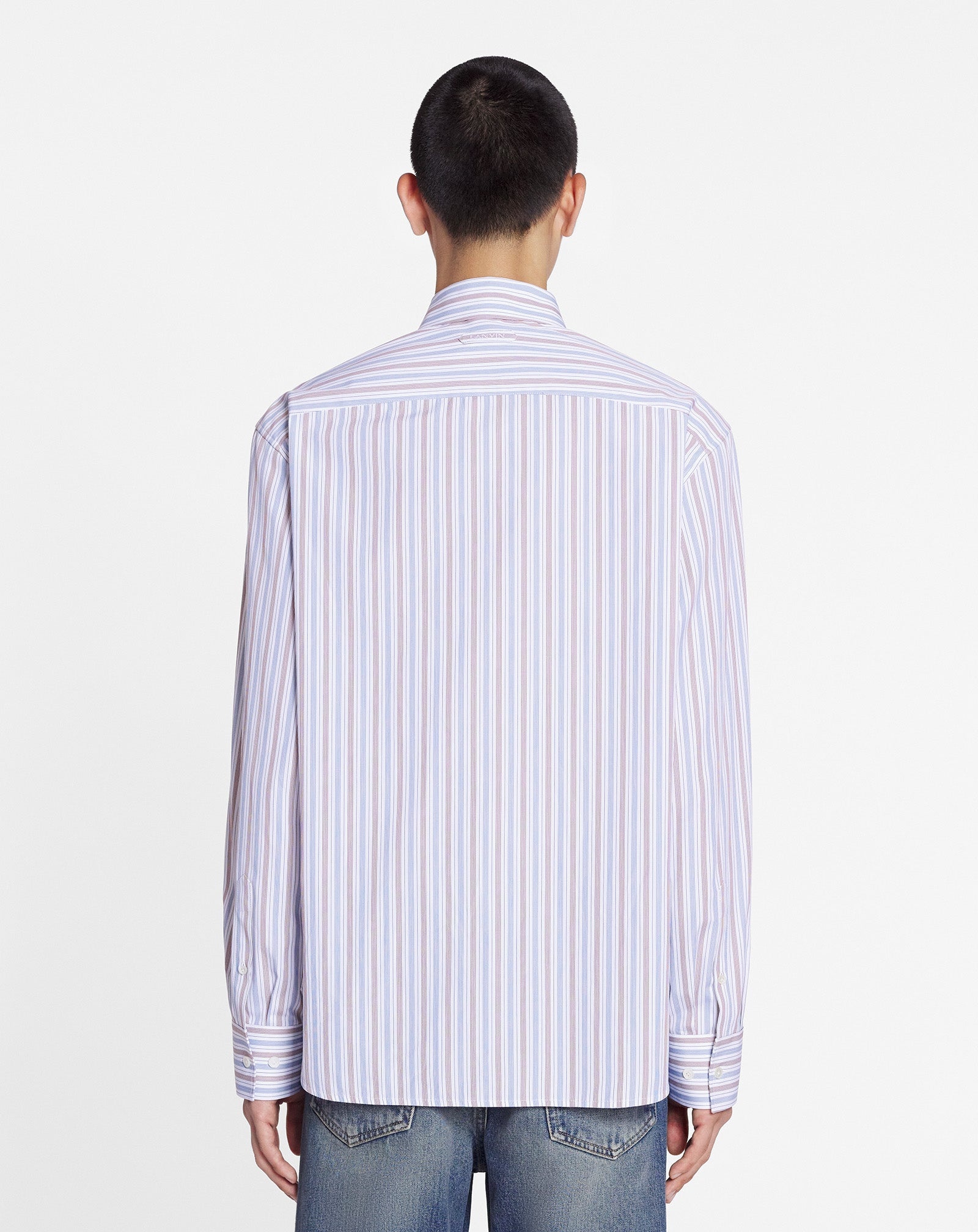 STRIPED LOOSE SHIRT - 4