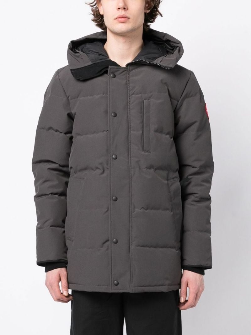 logo-patch padded jacket - 3