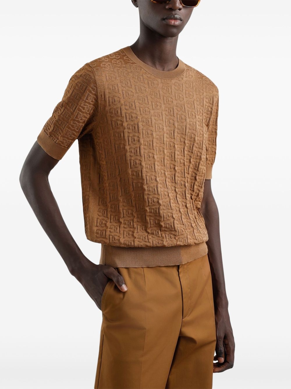 logo-jacquard T-shirt - 4