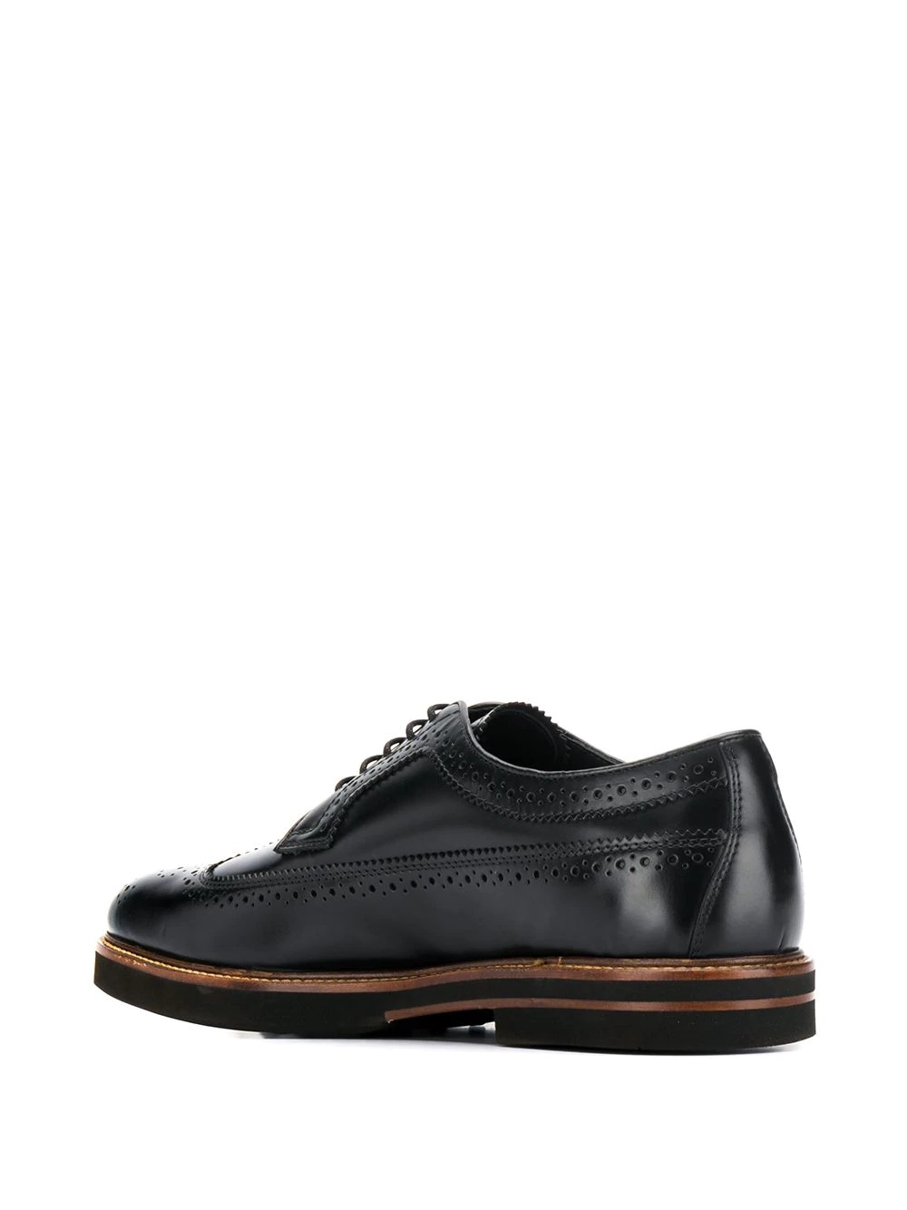 leather wingtip brogues - 3