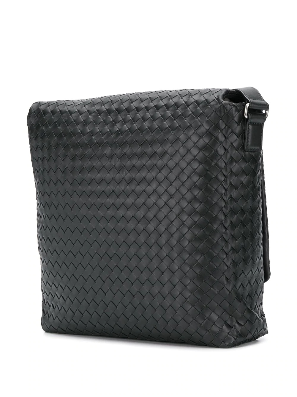 intrecciato weave messenger bag - 3