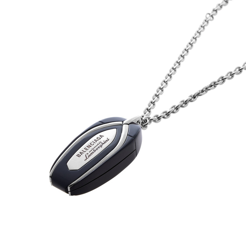 Balenciaga | Automobili Lamborghini Car Key Necklace  in Silver/black 3