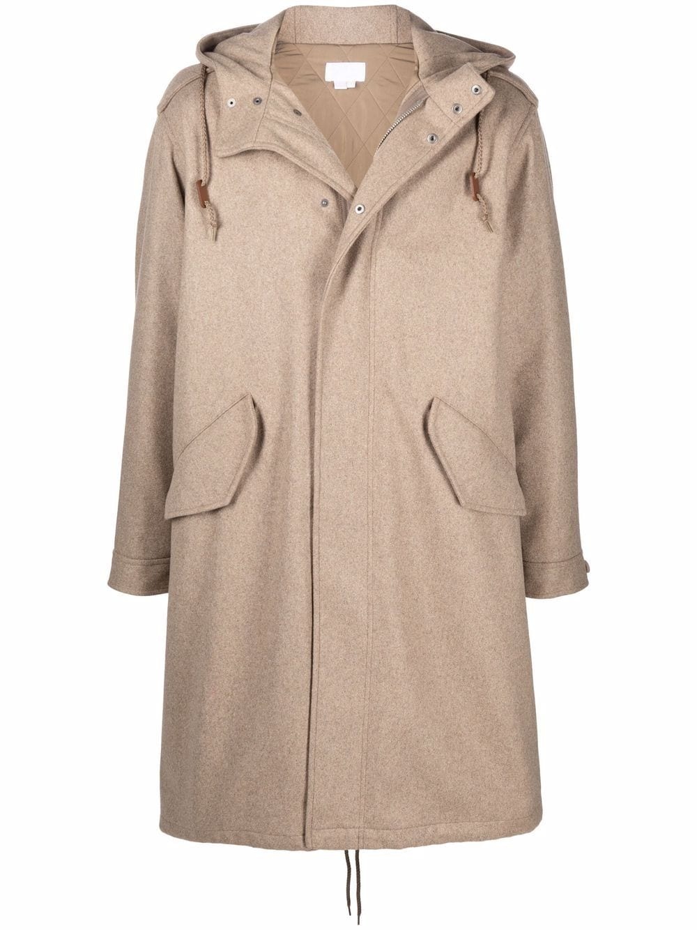 mid-length hooded duffle coat - 1