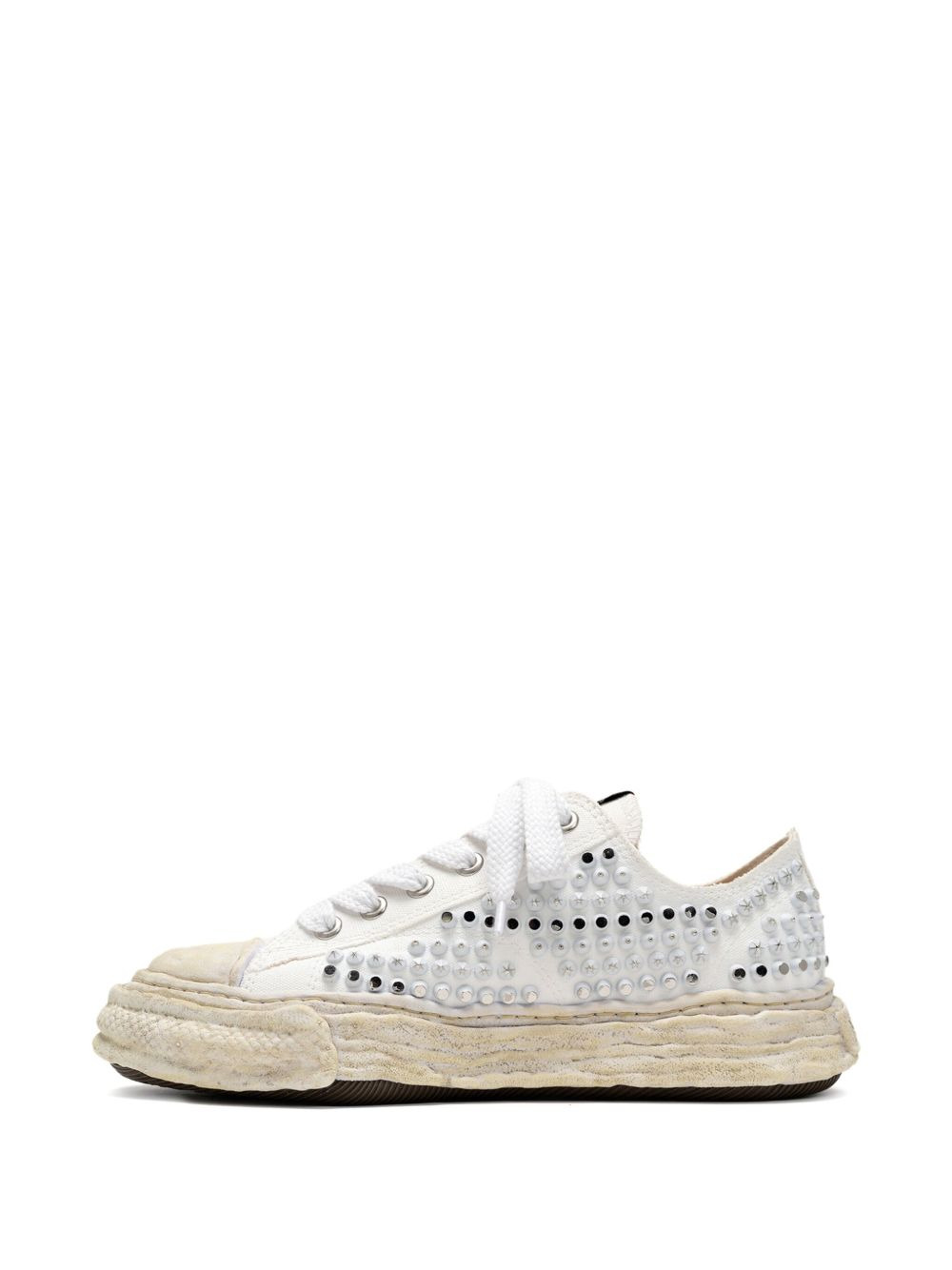 studded canvas low-top sneaker - 3