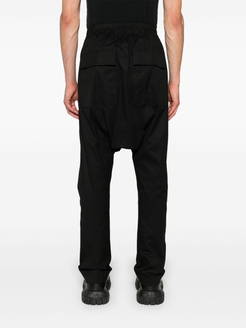 drop-crotch tapered trousers - 4