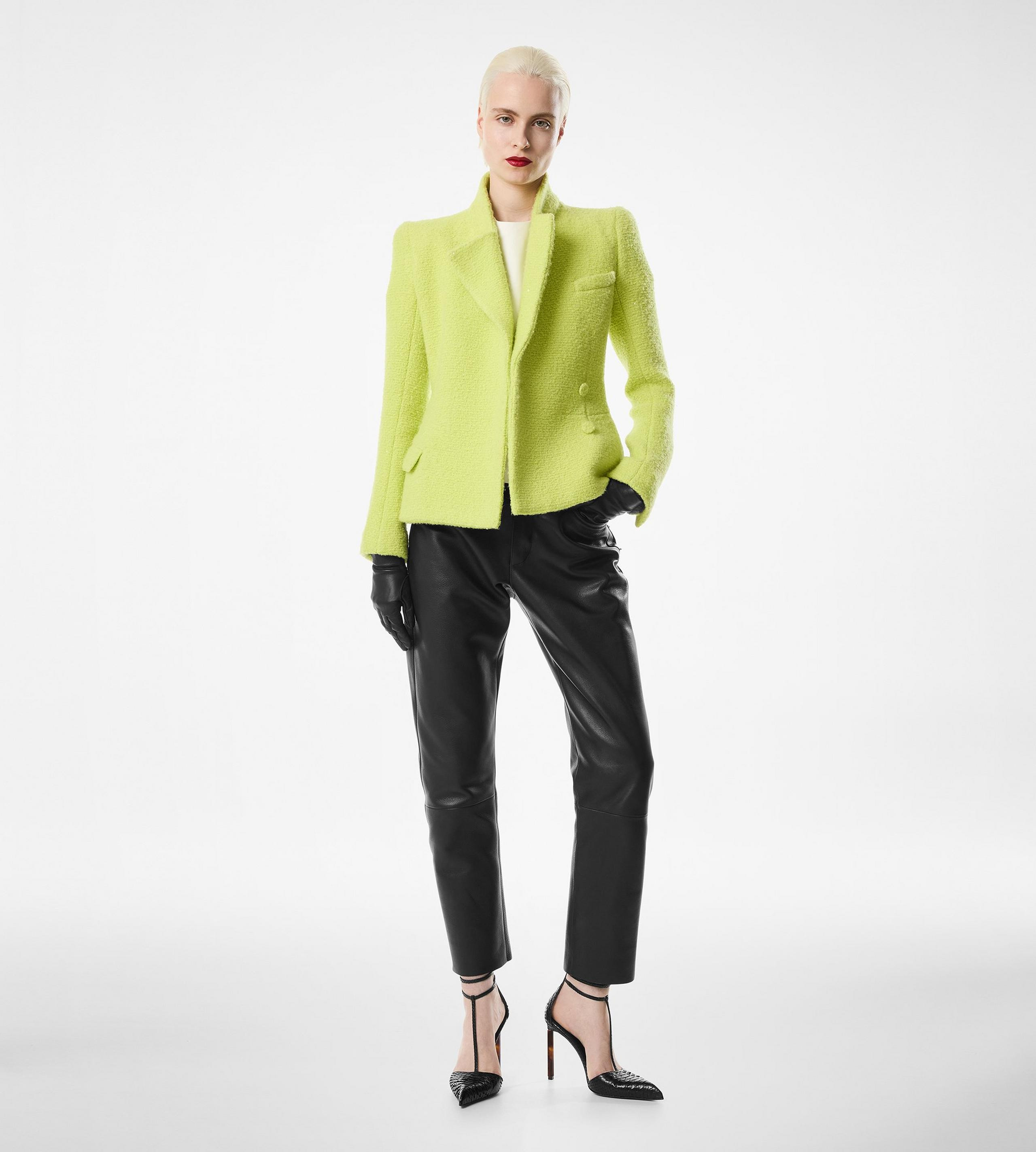 SEQUINED WOOL CASHMERE AND SILK BLEND TWEED WRAP JACKET - 5
