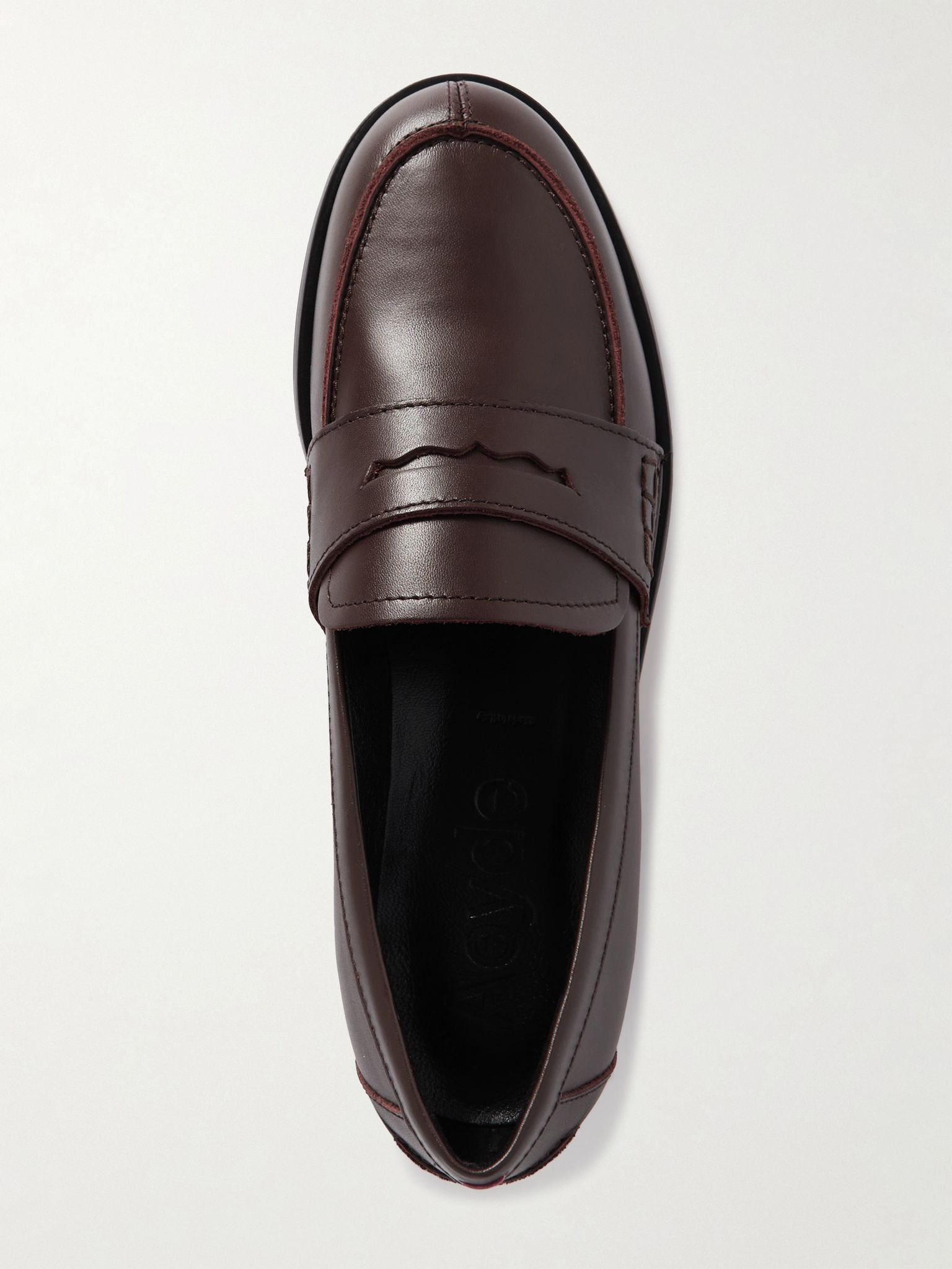 Oscar leather loafers Chocolate - 5