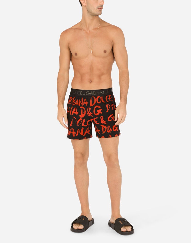 Logo-print two-way stretch jersey boxer shorts - 2