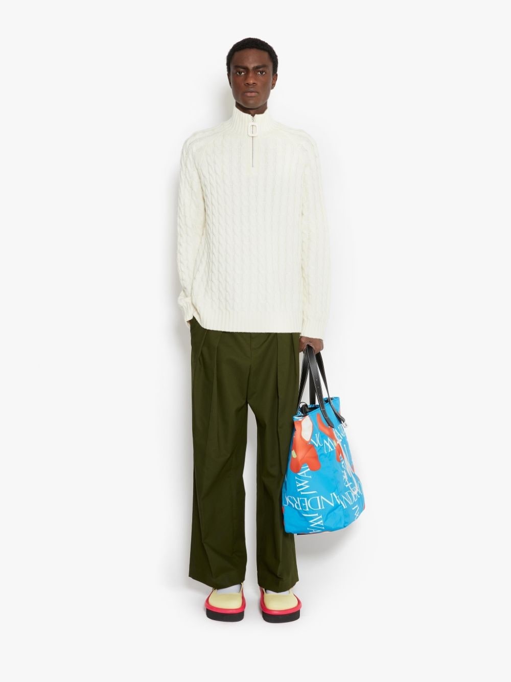 CABLE KNIT HENLEY JUMPER - 2