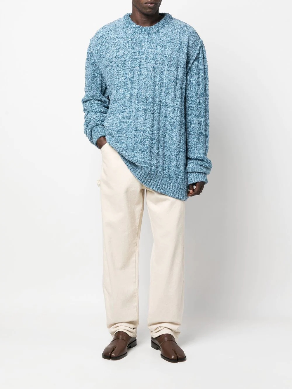 ribbed-knit crew-neck jumper - 2