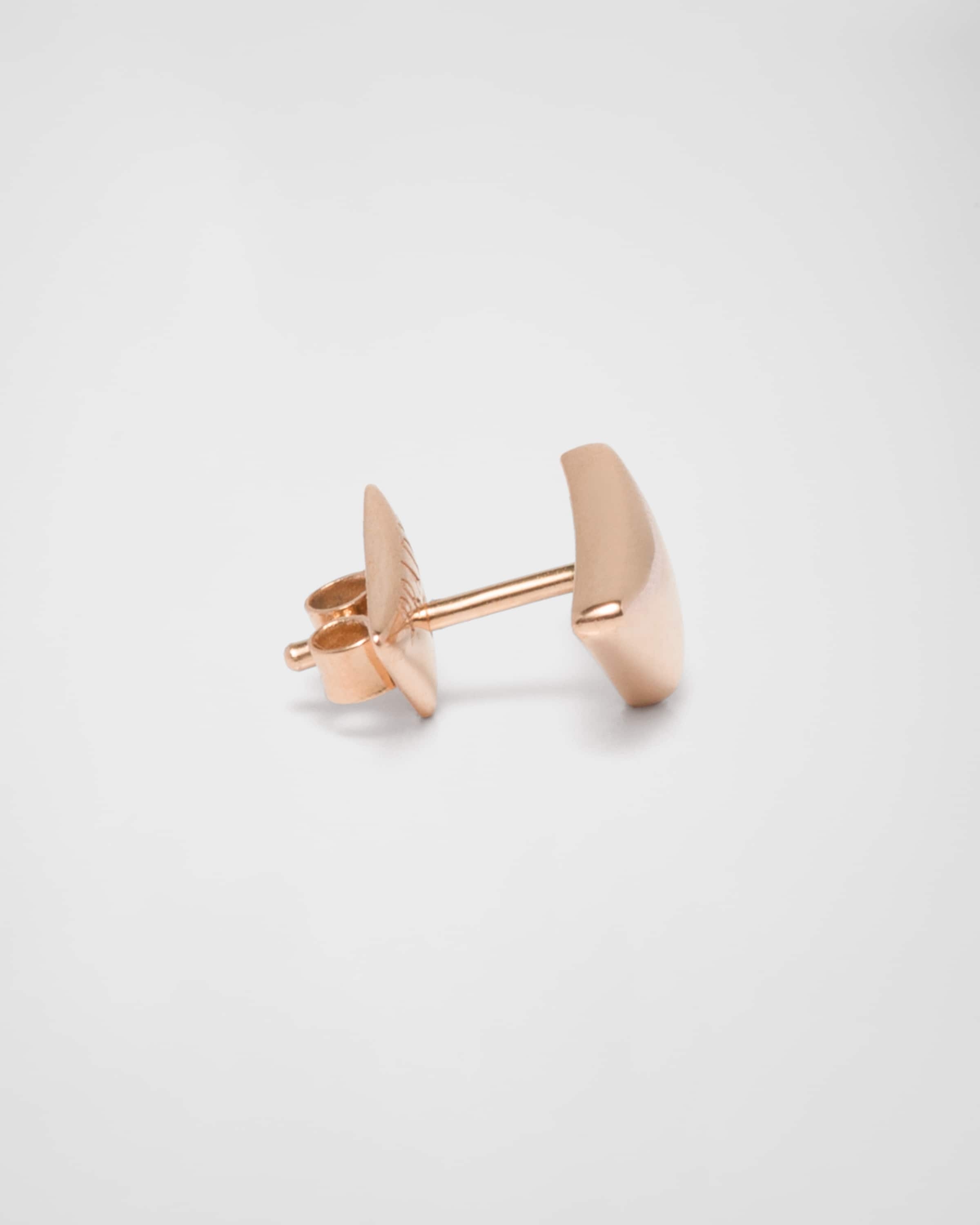 Eternal Gold nano triangle mono earring in pink gold - 4