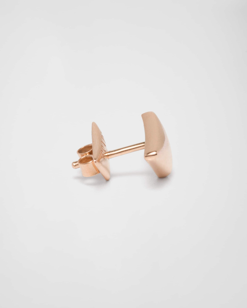 Eternal Gold nano triangle mono earring in pink gold 4
