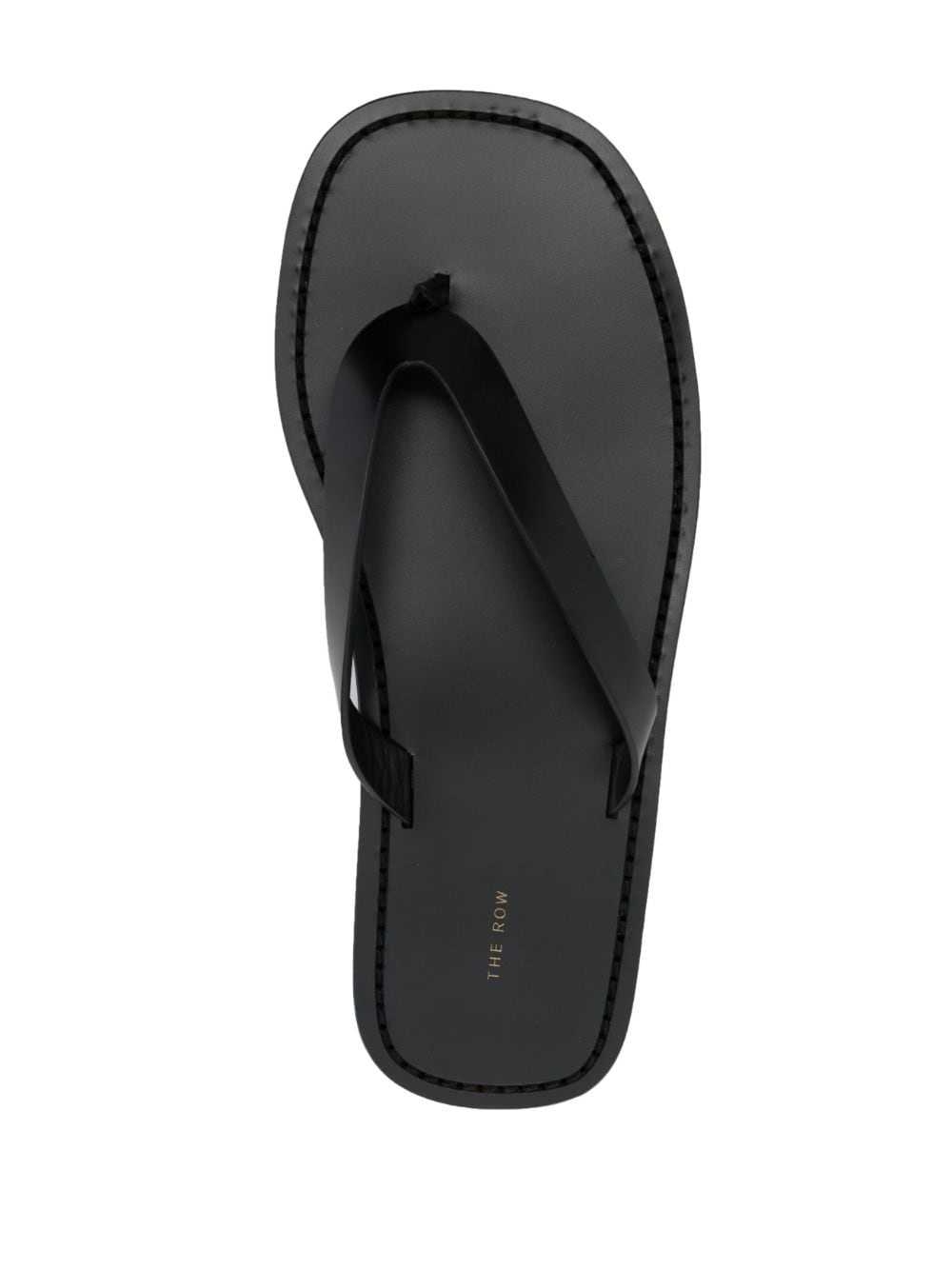 thong-strap leather flip flops - 4