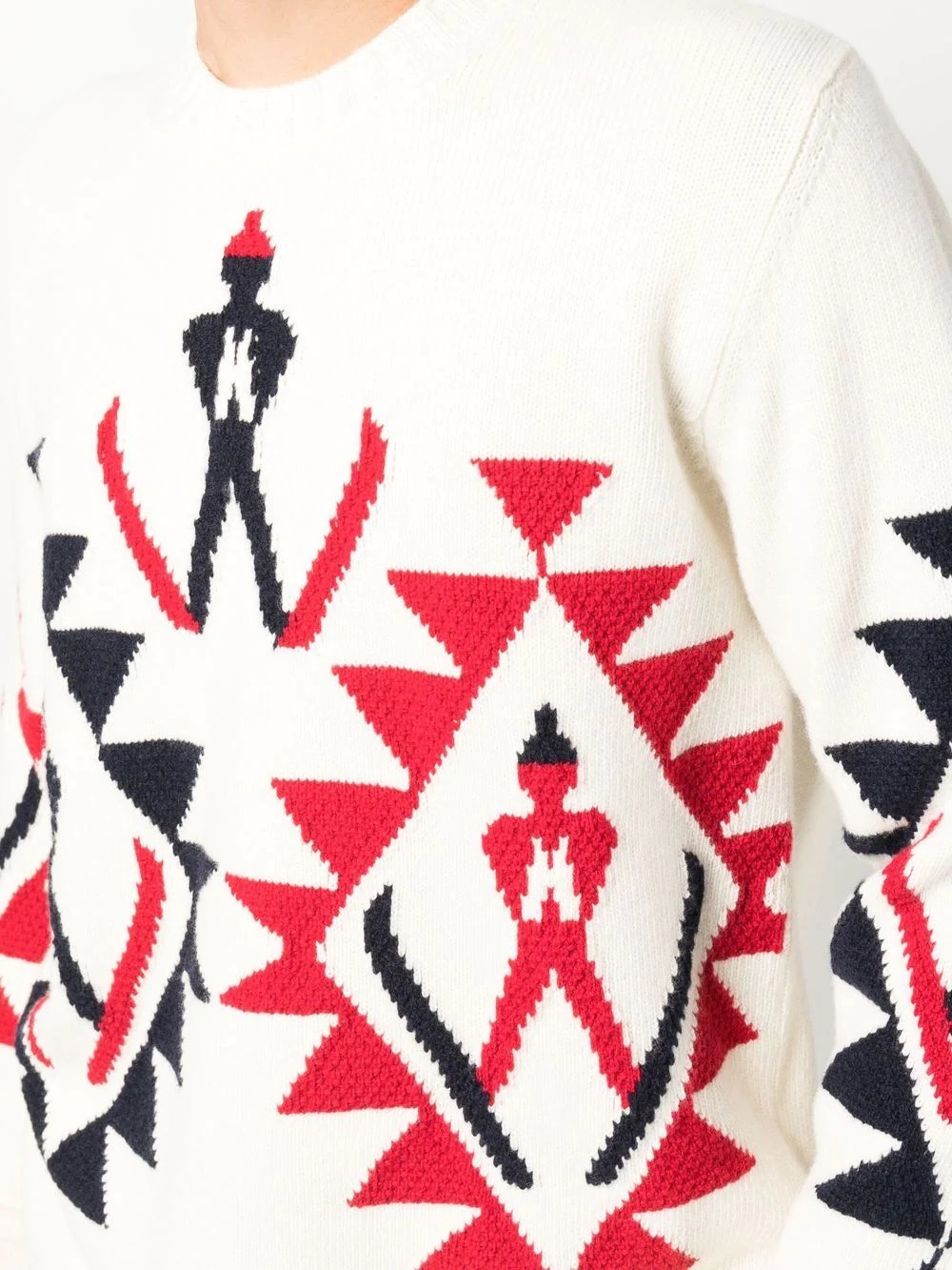 graphic-print wool jumper - 5