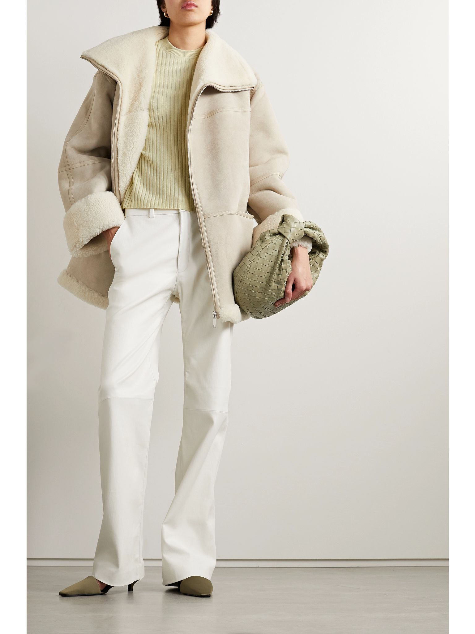Ribbed cashmere sweater Cream - 2