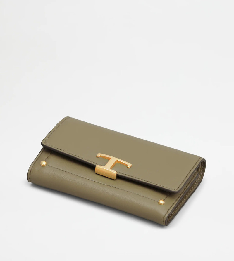 TIMELESS WALLET IN LEATHER - GREY 4