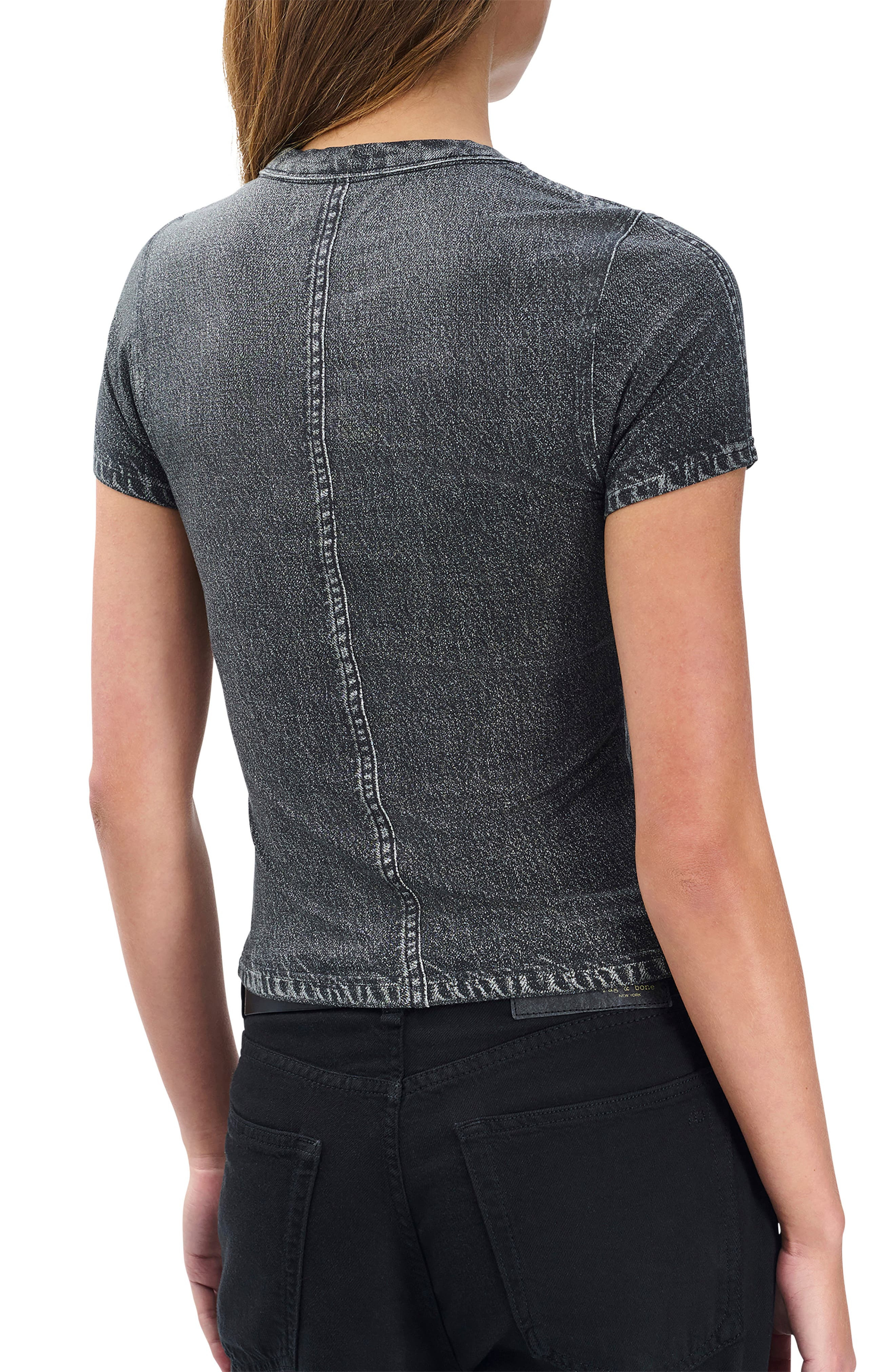 rag & bone Miramar Denim Top in Washed Black at Nordstrom - 2