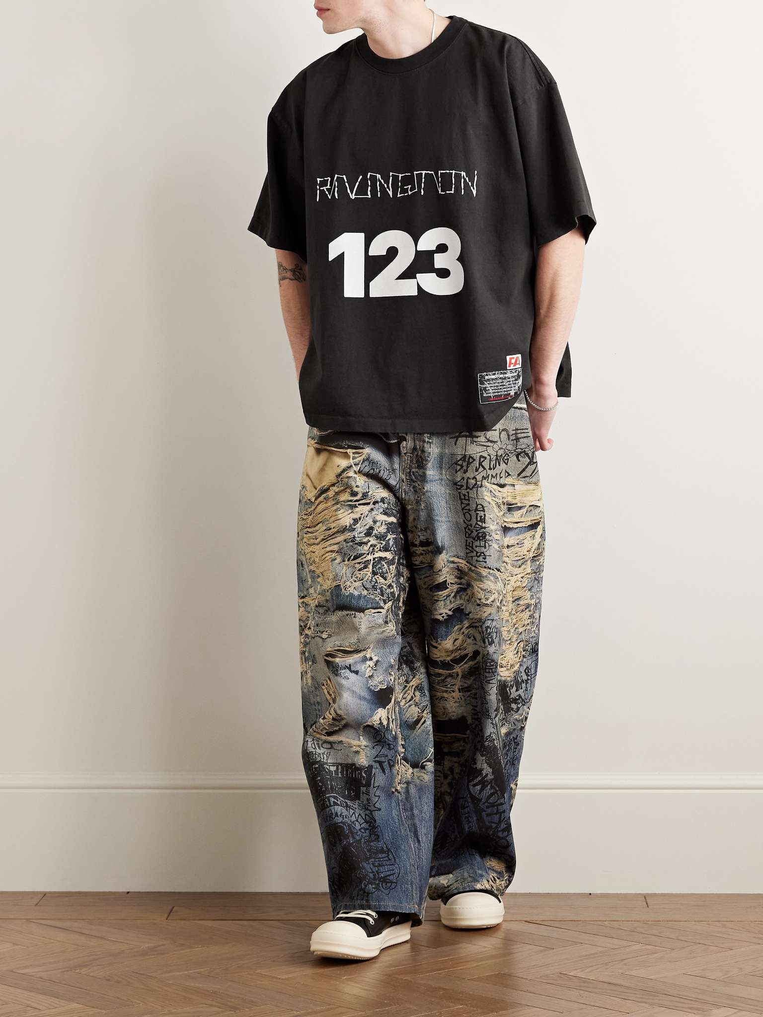 Logo-Print Embroidered Cotton-Jersey T-Shirt - 2