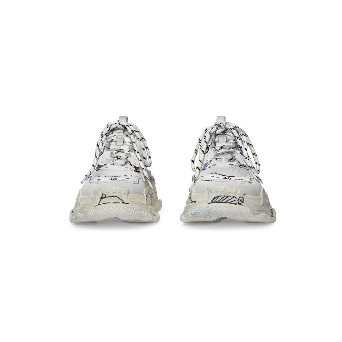Men's Triple S Sketch Sneaker   in White - 3