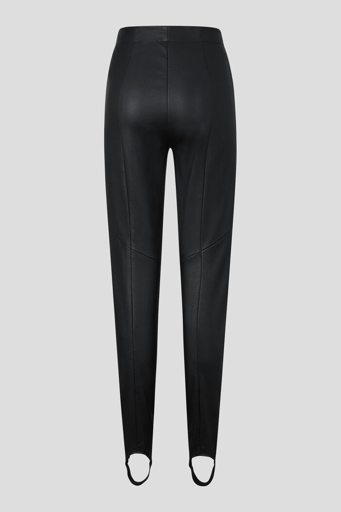 Jumi Leather stirrup pants in Black - 6