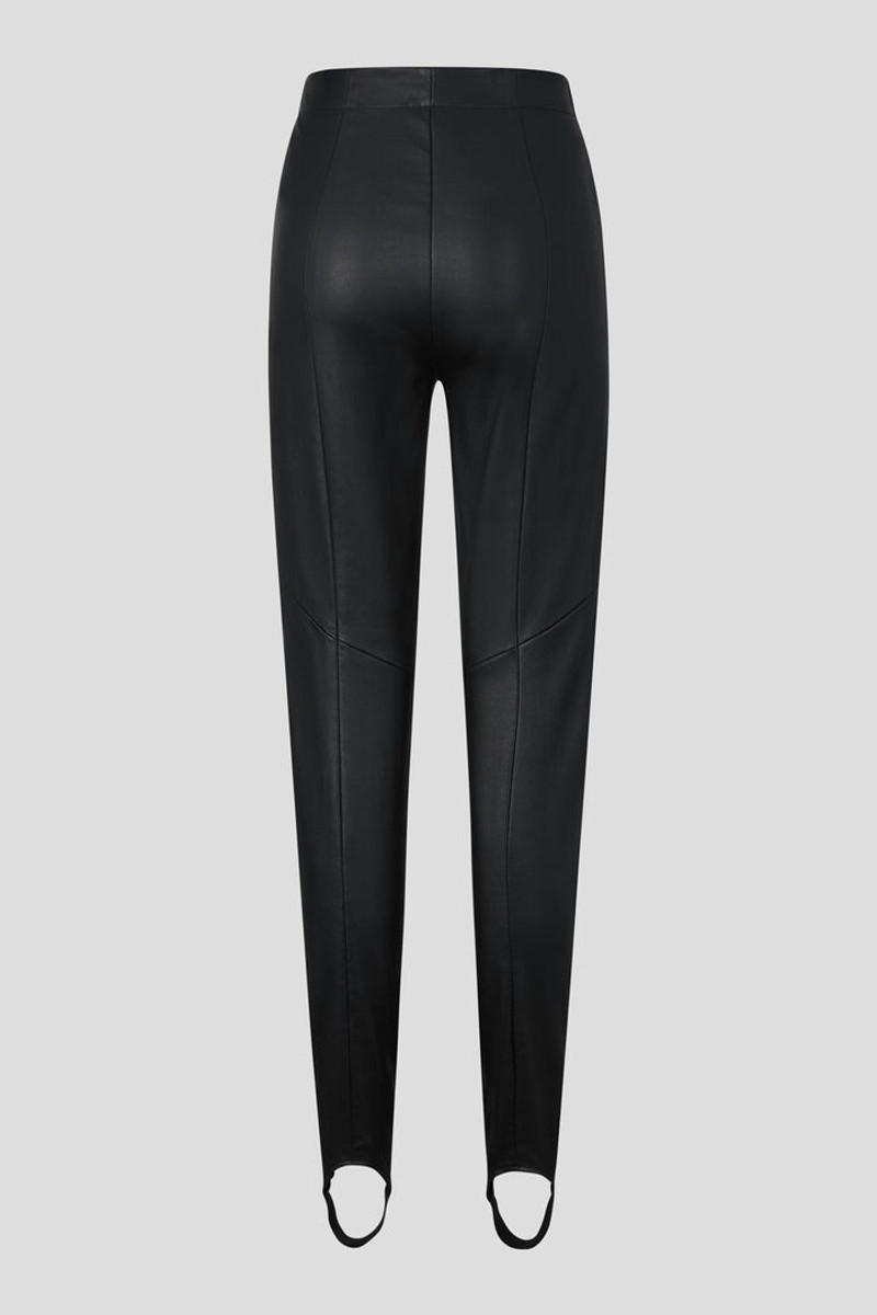 Jumi Leather stirrup pants in Black 6