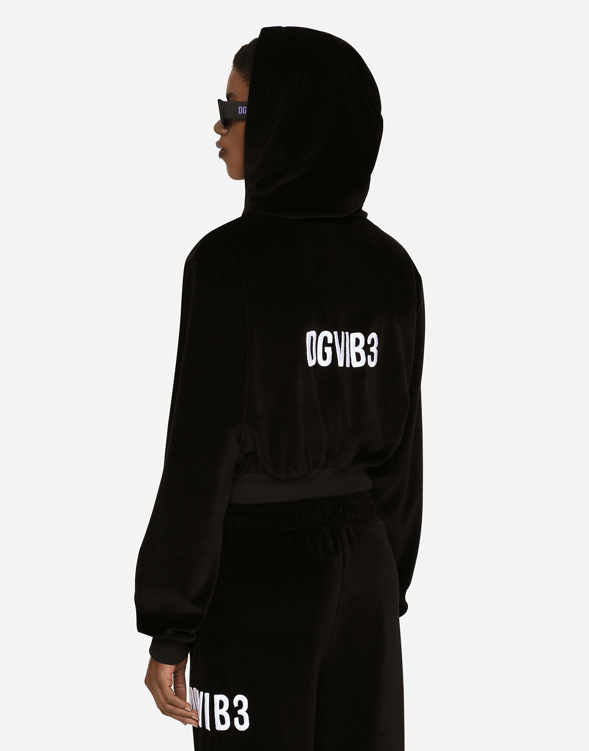 Chenille hoodie with DGVIB3 embroidery - 6