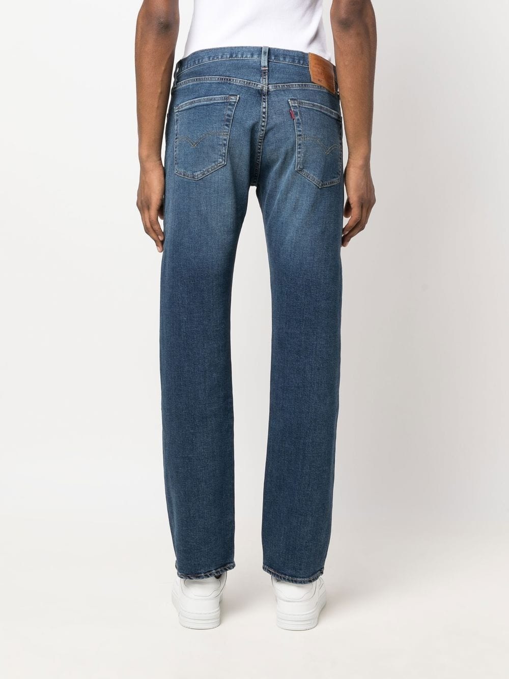 501 mid-wash straight-leg jeans - 4