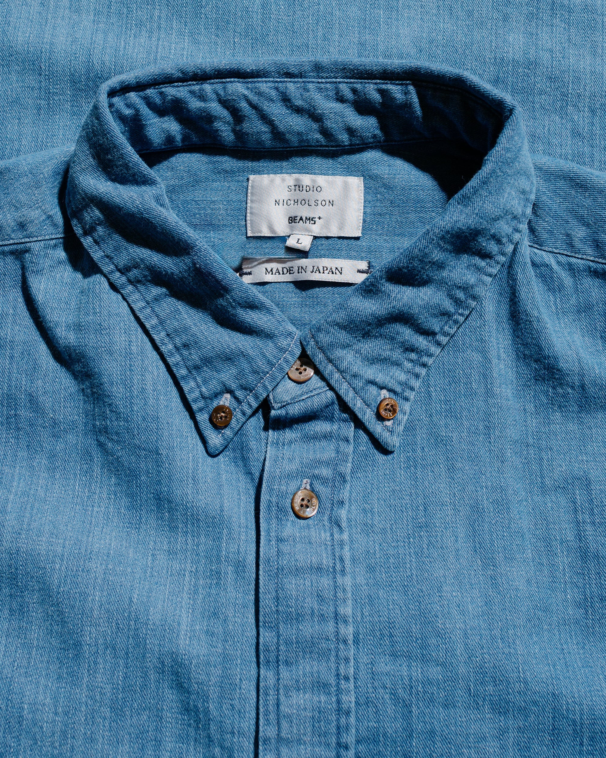 Studio Nicholson Lisa Denim Shirt Faded Wash - 5