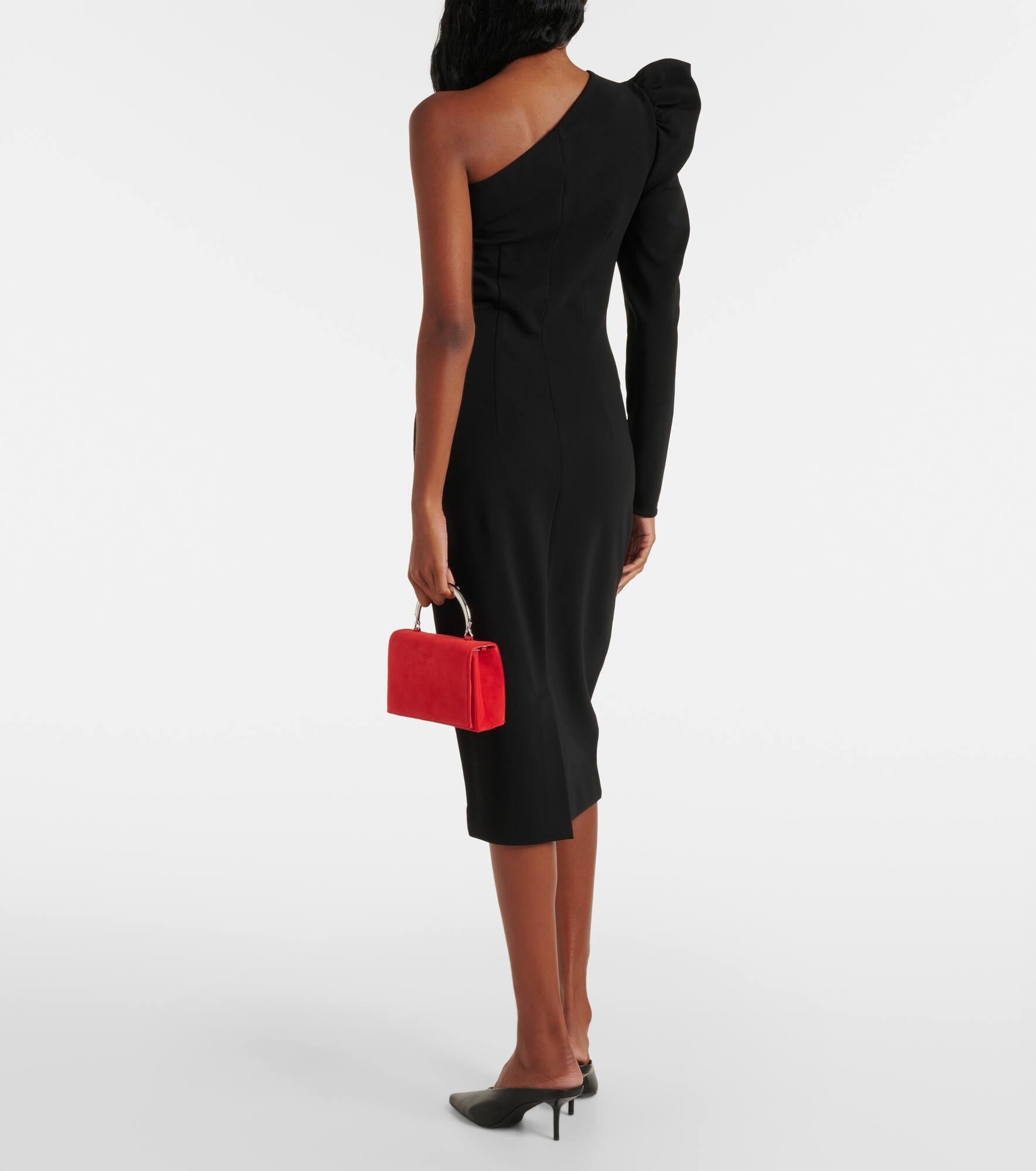 One-shoulder ruffled midi dress - 3