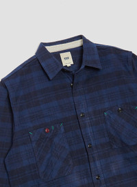 FOB Factory Heavy Nel Work Shirt Navy