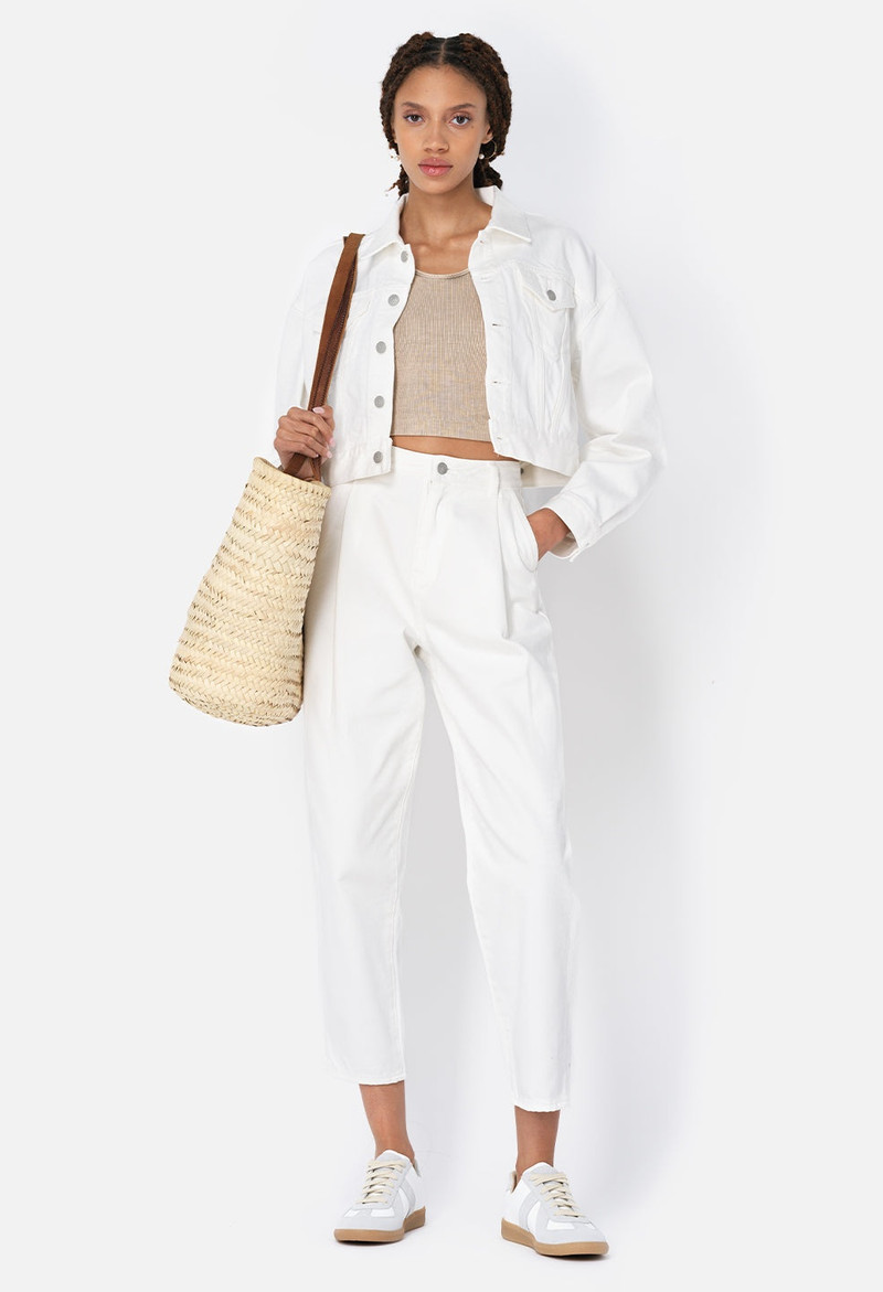John Elliott HICKORY CROPPED DENIM JACKET outlook