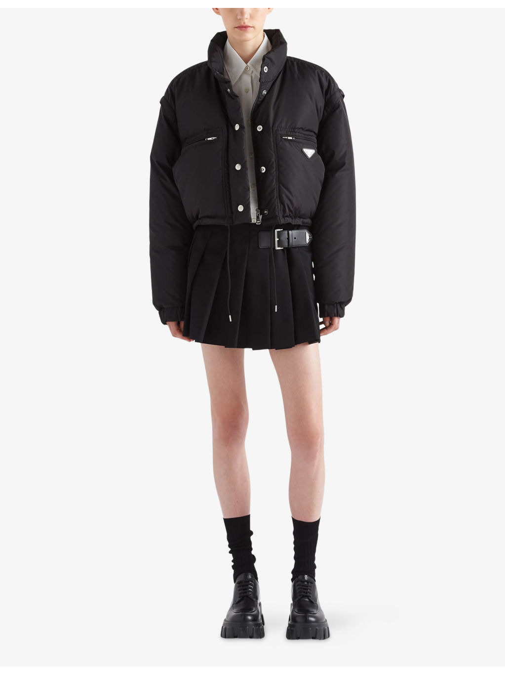 Re Nylon Cropped Padded Down Jacket - 2