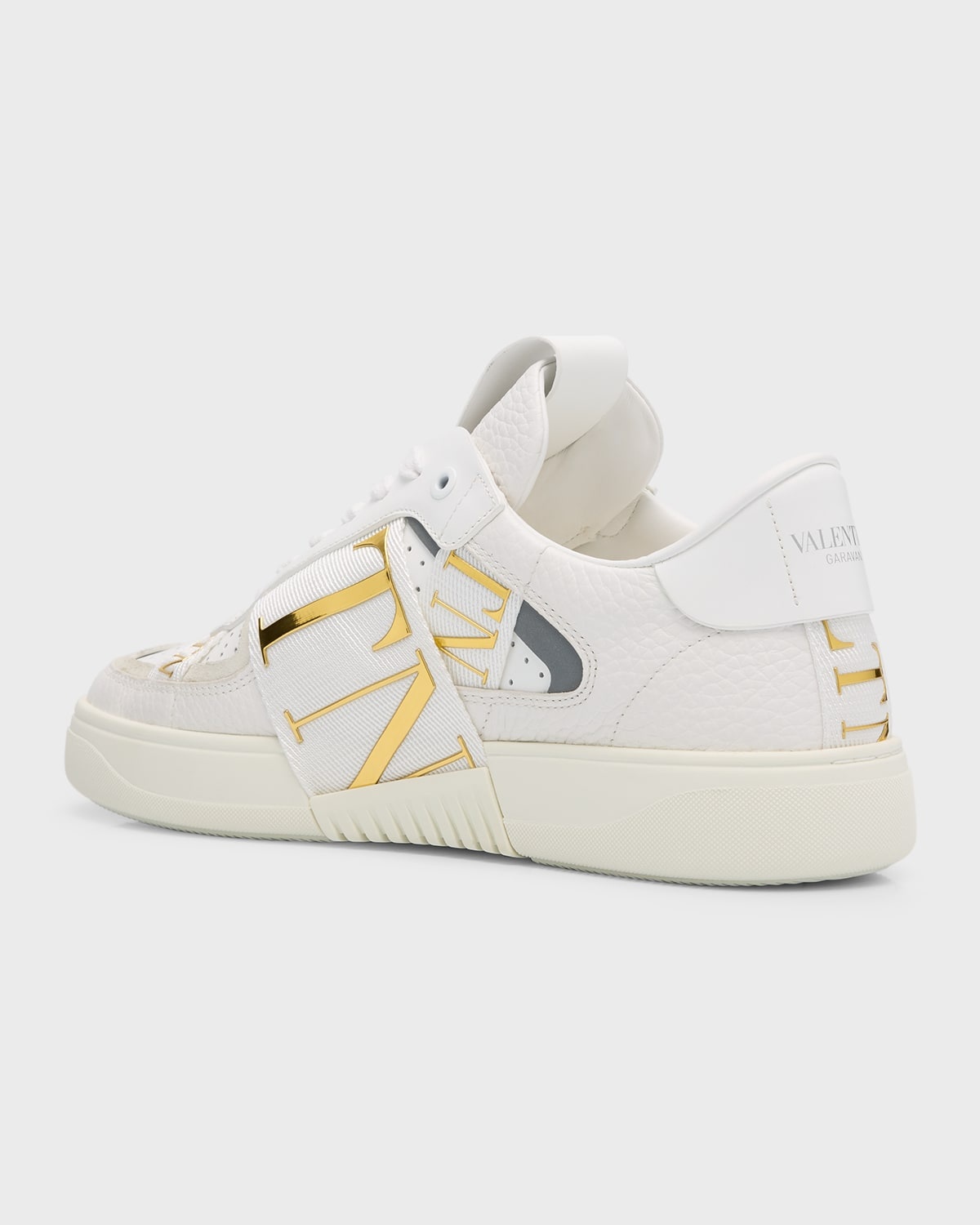 VL7N Metallic Web Logo Low-Top Sneakers - 4