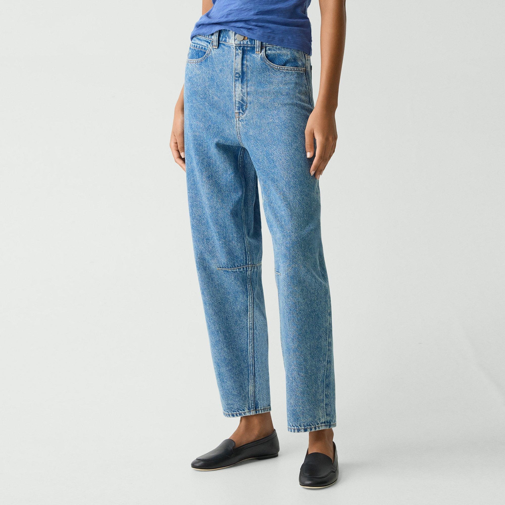 Cropped Barrel Pant in Relaxed Denim - 5