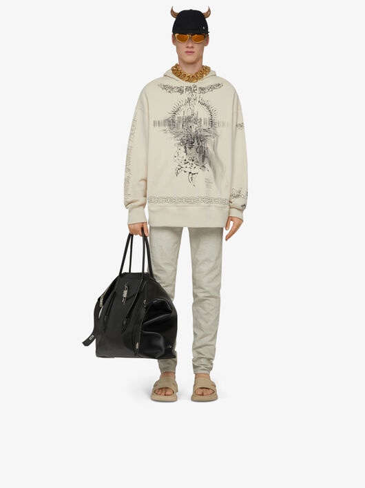 OVERSIZED PRINTED HOODIE - 1