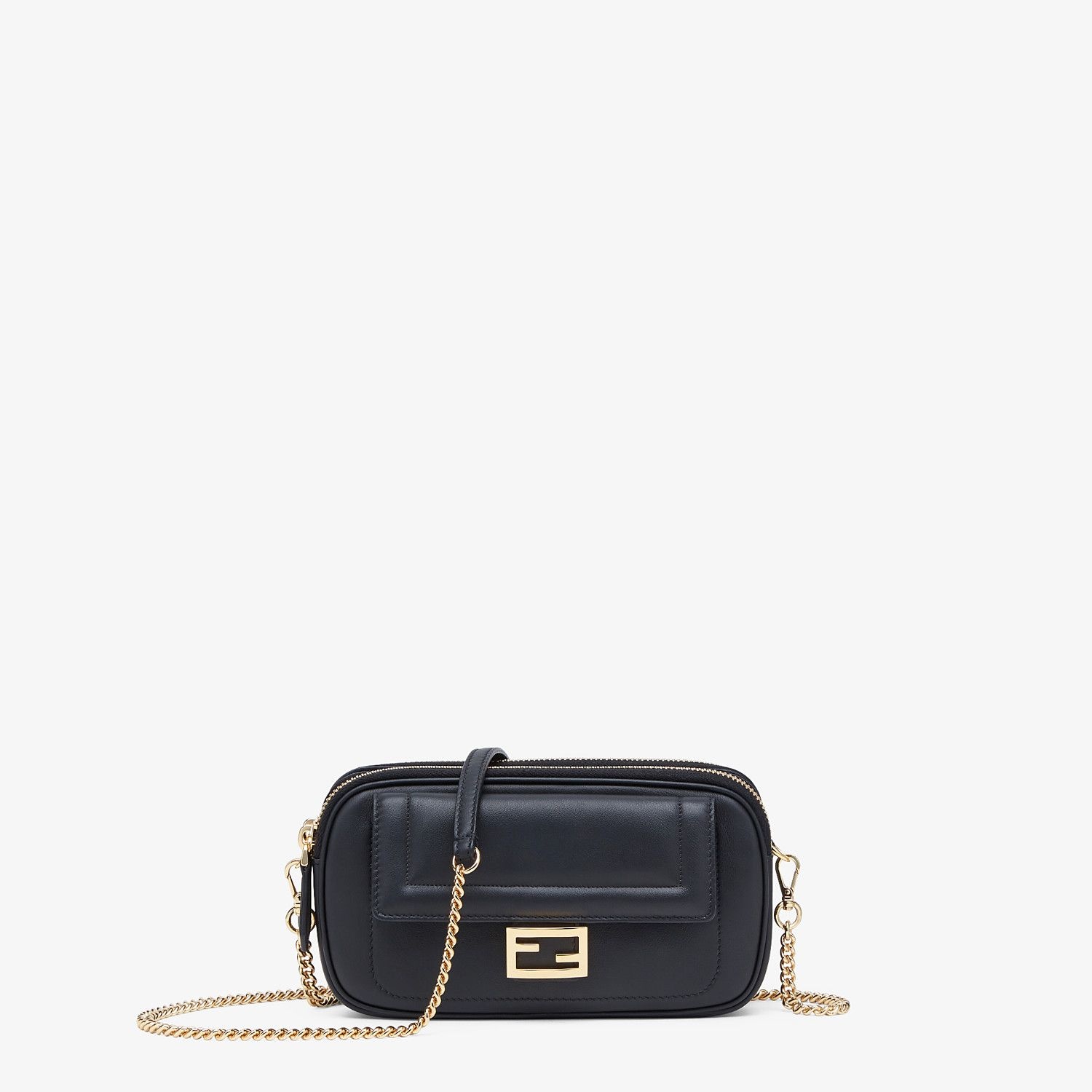 Black leather mini bag - 1