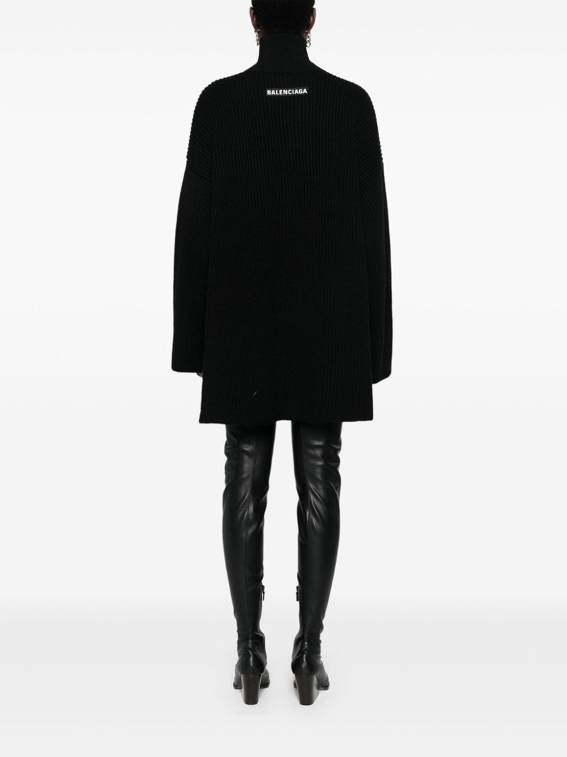 logo-appliqué ribbed jumper 4