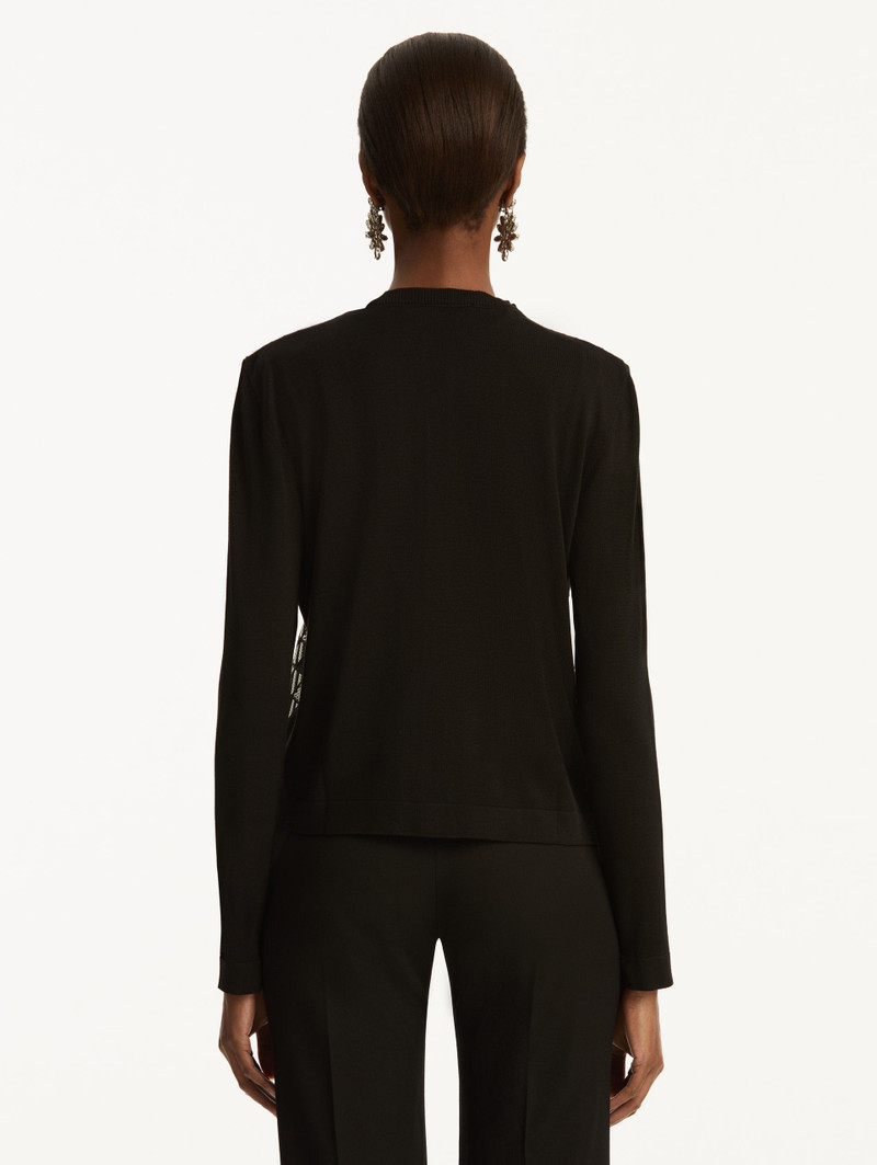 CHECKED FRINGE GUIPURE CARDIGAN 4