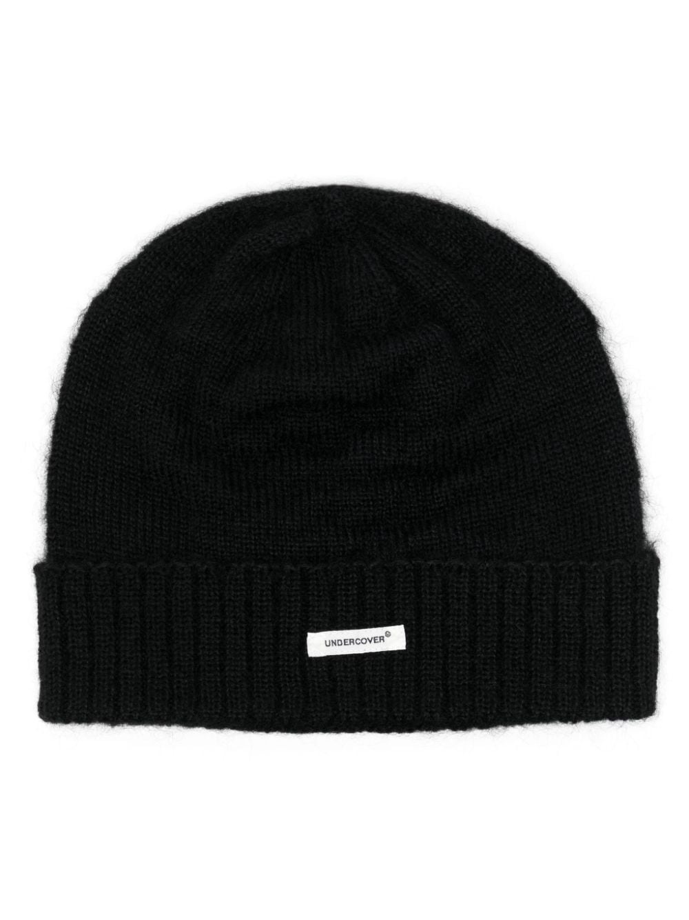 logo-appliquÃ© turn up-brim beanie - 1