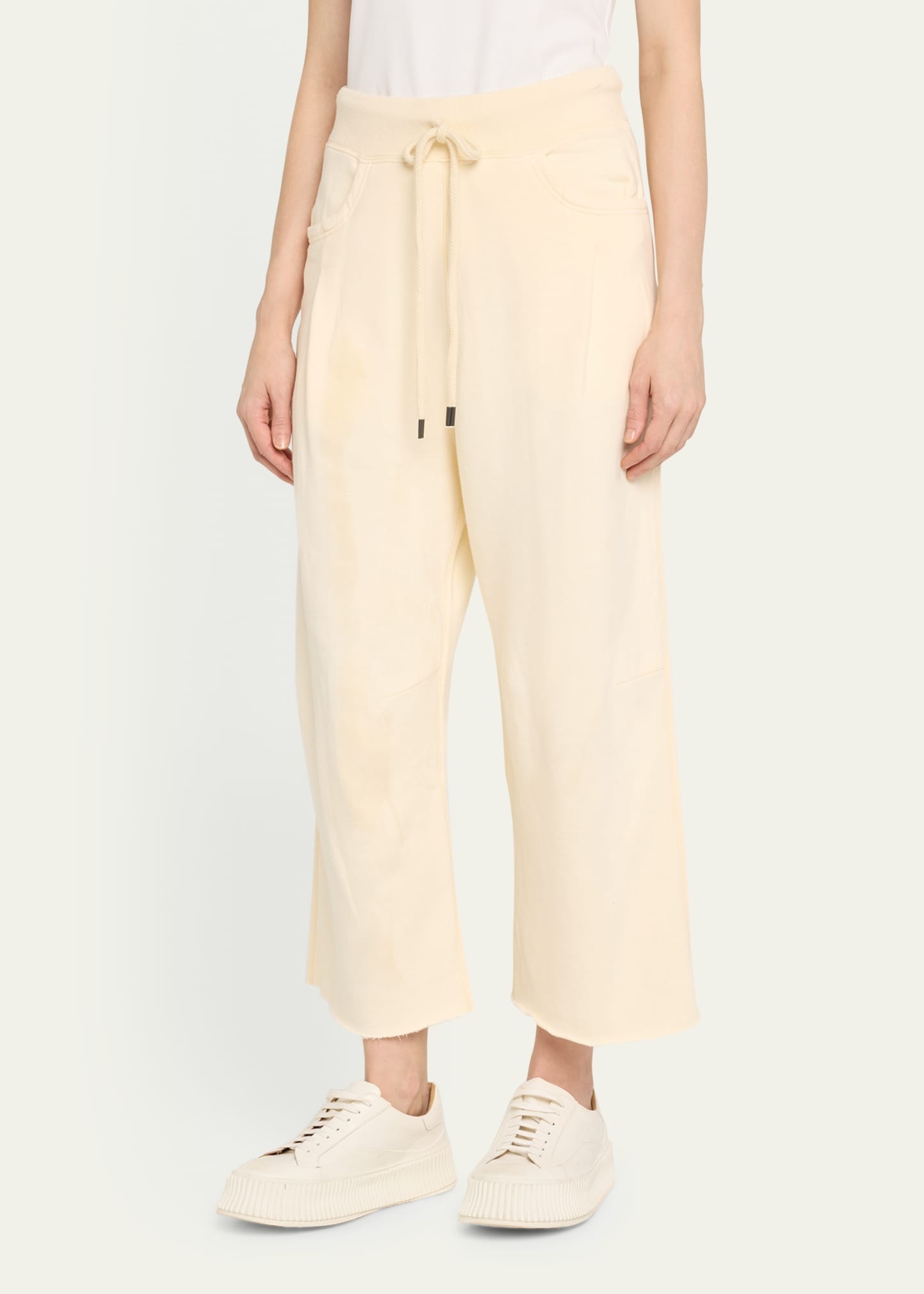 Cropped Pleated Sweatpants - 4