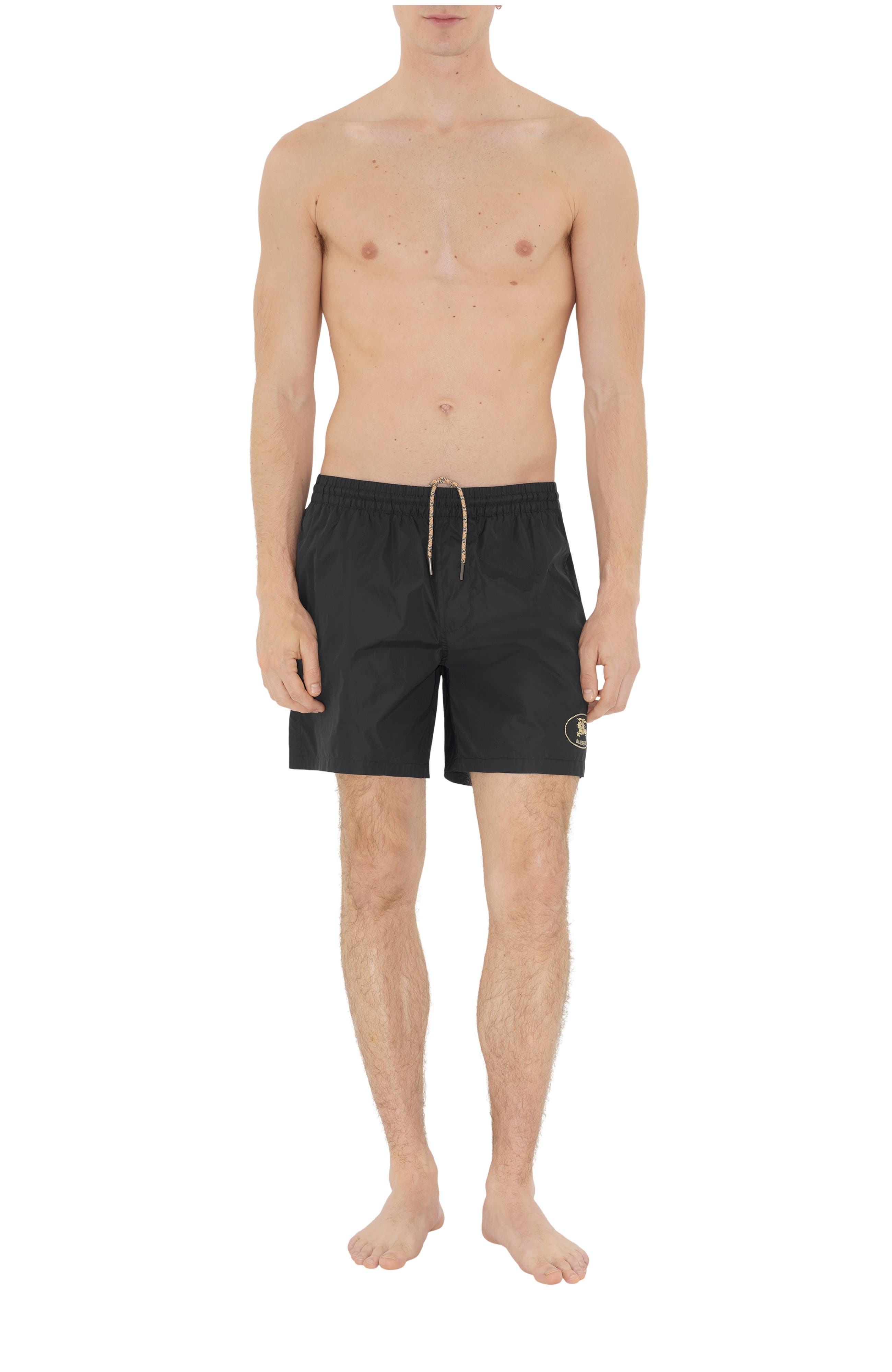 burberry Knight Stamp Swim Shorts in Black at Nordstrom - 1