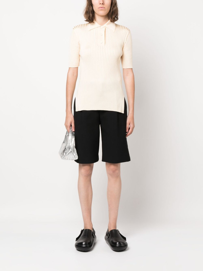 Jil Sander wide-ribbed polo shirt outlook