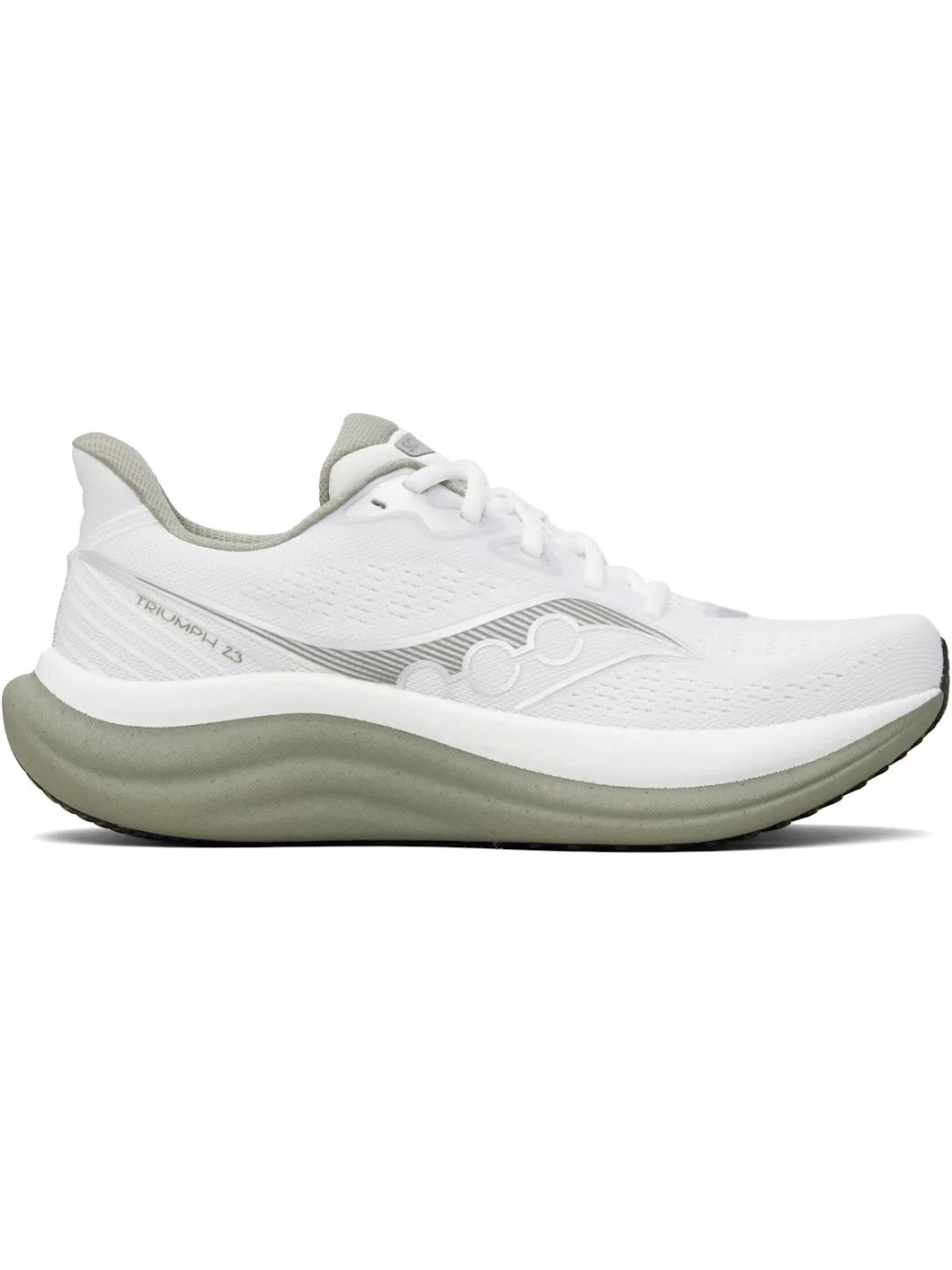 White & Khaki Triumph 23 Sneakers - 1