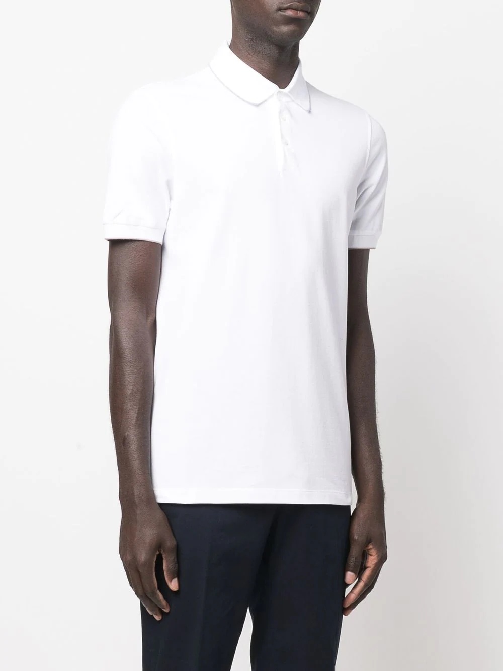 button-front short-sleeved polo shirt - 3