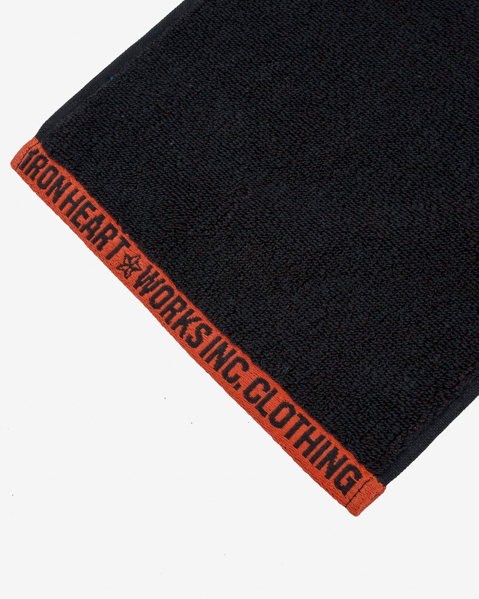 IHG-065-ORABLK Iron Heart Small Imabari Towel - Orange/Black - 3