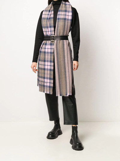 Mulberry oversized checked scarf outlook