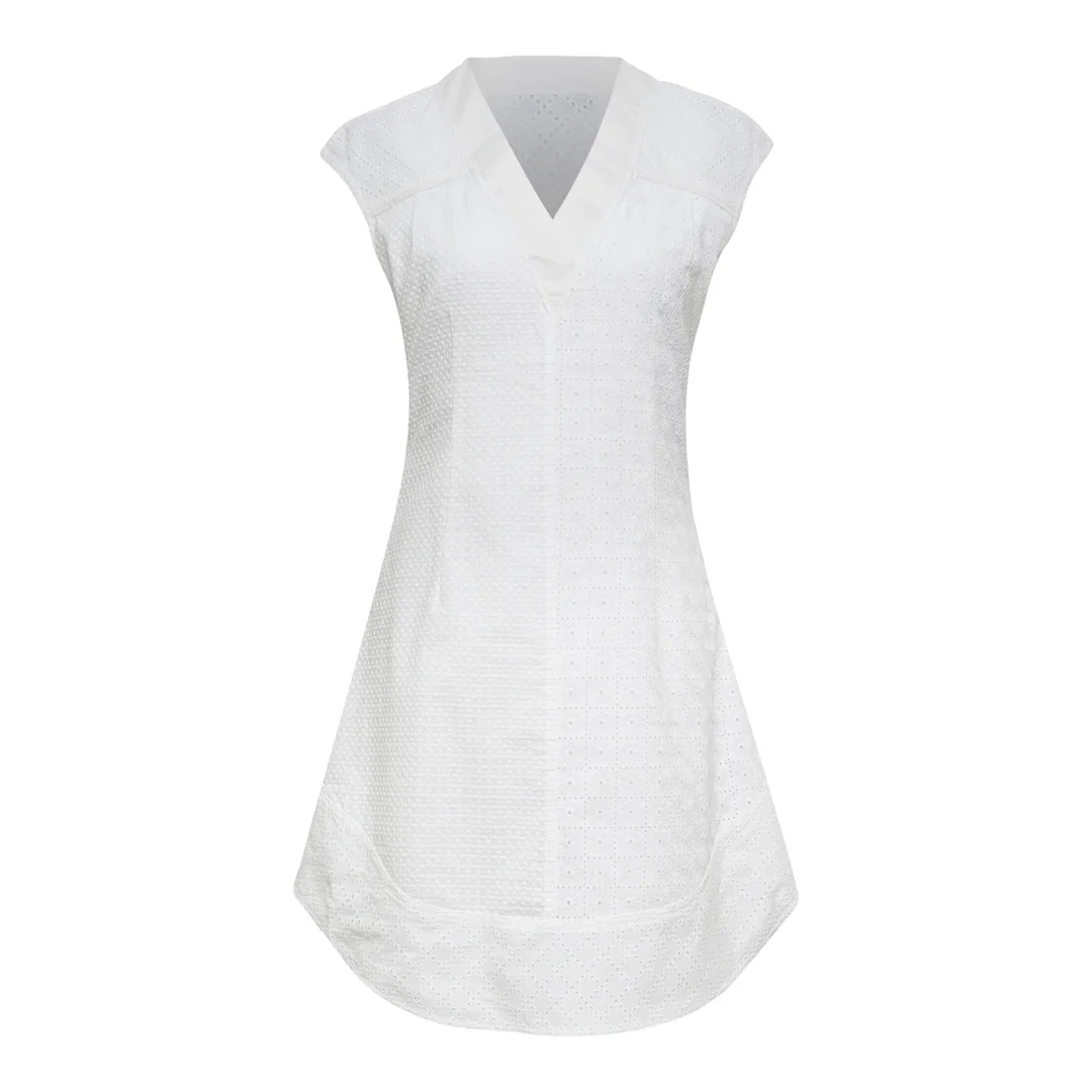 Broderie Anglaise Patchwork Dress - 1
